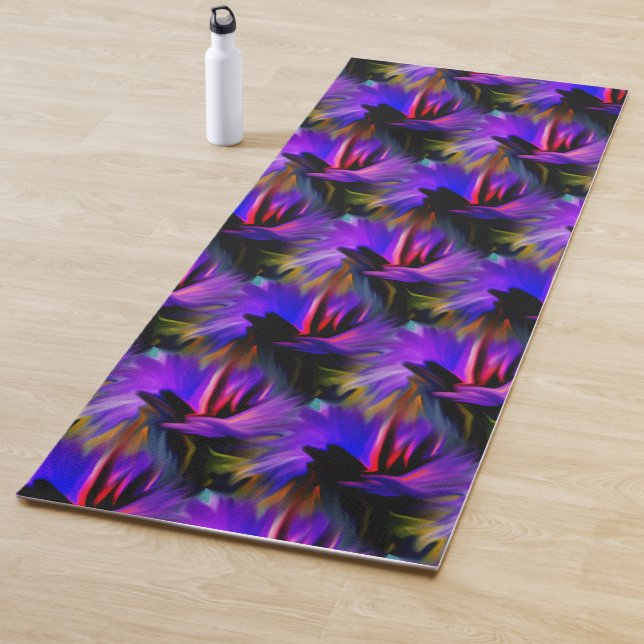 Abstraktes Blau und Lila Design Yogamatte (Beispiel)