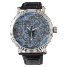 Abstraktes Blau und Schwarzes Fraktal