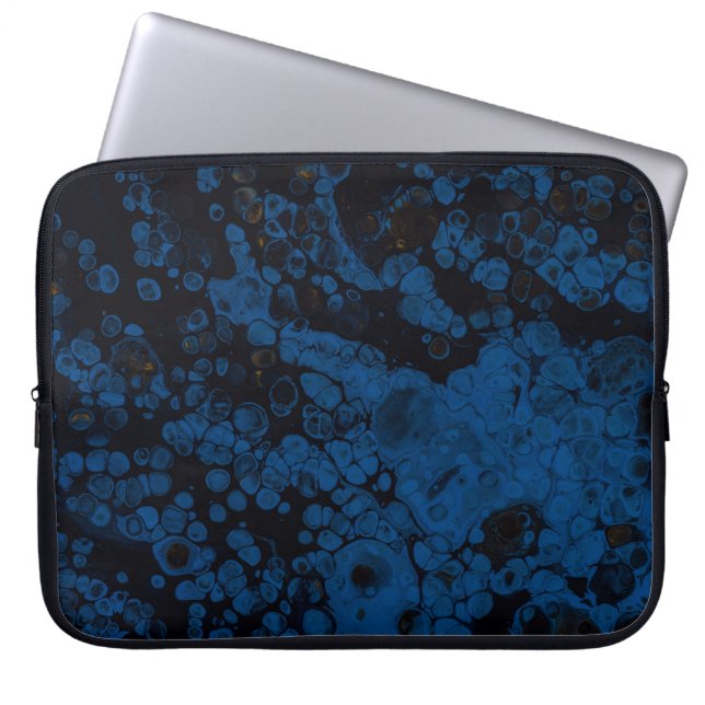 Abstraktes Blau-Weiß-Bild Laptopschutzhülle (Vorderseite)
