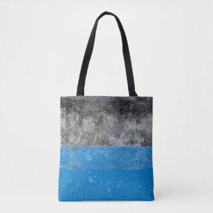 Abstraktes Blau-Weiß-Bild Tasche