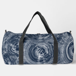 Abstraktes blau-weißes Muster Duffle Bag