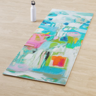 Abstraktes Blau Yogamatte