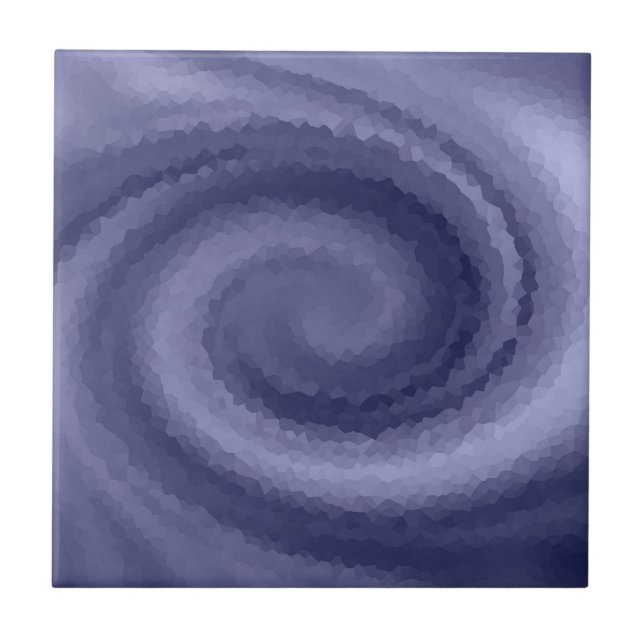 Abstraktes, blauer violettes Veilchenschiff Modern Fliese (Vorderseite)