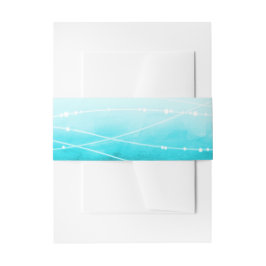 Abstraktes blaues Aquarellband Einladungsbanderole
