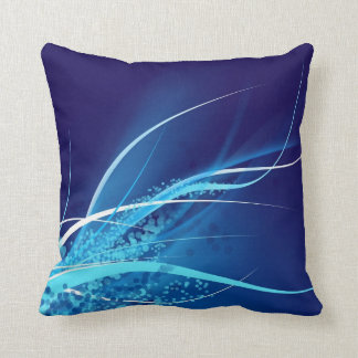 Abstraktes blaues Designerkissen Digital Kissen