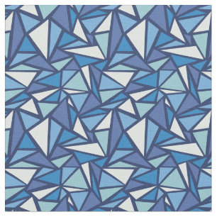 Abstraktes blaues Eis Crsytal Muster Stoff