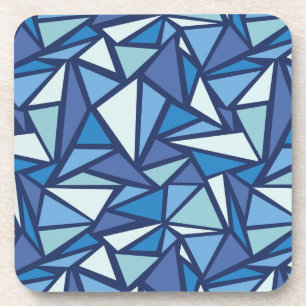Abstraktes blaues Eis Crsytal Muster Untersetzer