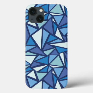 Abstraktes Blaues Eiskristall iPhone 13 Hülle