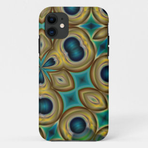 abstraktes blaues Gold und aquamarines iPhone Case-Mate iPhone Hülle