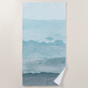 Abstraktes blaues Meer Strandtuch
