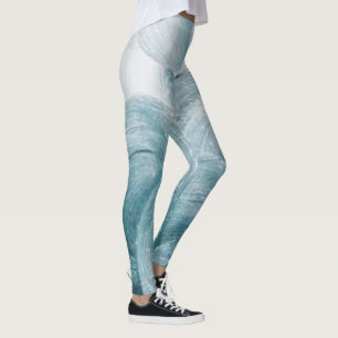 Abstraktes blaues Muster Leggings