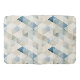 Abstraktes blaues ruhiges Strandmuster Badematte