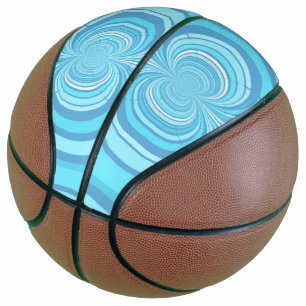 Abstraktes blaues Streifenmuster Basketball