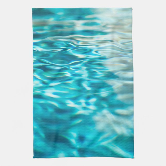 Abstraktes blaues türkisches Wasser Handtuch (Vertikal)