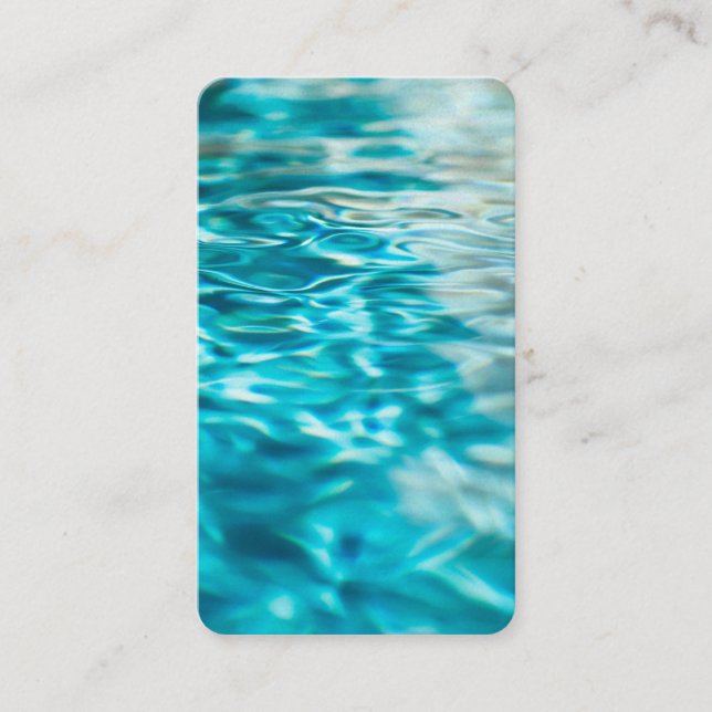 Abstraktes blaues türkisches Wasser Visitenkarte (Vorderseite)