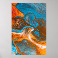 Abstraktes blaues und braunes Bild