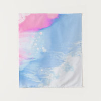 Abstraktes, blaues und rosa Bild