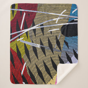 Abstraktes blaues und weißes Bild Sherpadecke