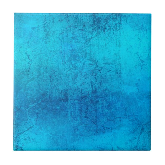 Abstraktes blaues Vollfarbendesign Fliese (Vorderseite)