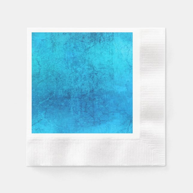 Abstraktes blaues Vollfarbendesign Serviette (Vorderseite)