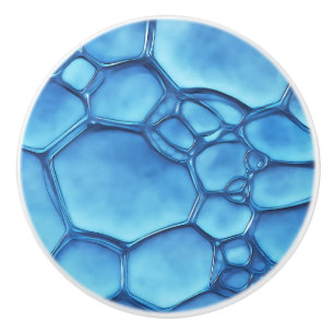 Abstraktes blaues Wasser Blase Wasser Inspiration Keramikknauf