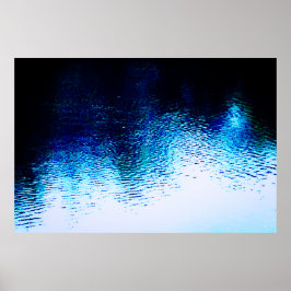 Abstraktes blaues Wasser Poster