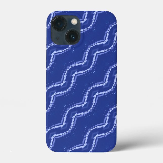 Abstraktes blaues Wellenmuster Case-Mate iPhone Hülle (Rückseite)