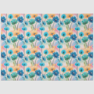 Abstraktes Blaugerbera-Blume Seidenpapier