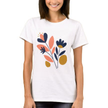 Abstraktes Blossom Chic T-Shirt