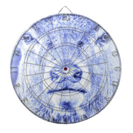 Abstraktes Blue Deer Metal Cage Dartboard Dartscheibe