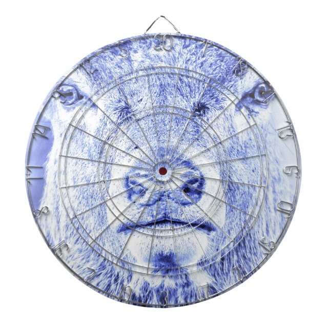 Abstraktes Blue Deer Metal Cage Dartboard Dartscheibe (vorne)