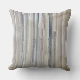 Abstraktes Blue Water Stripes Beach Kissen