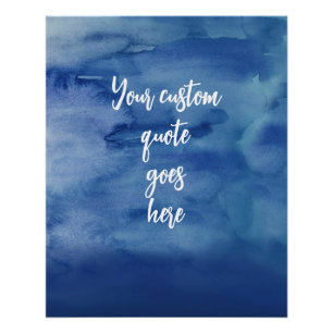 Abstraktes Blue Water Textur Beach individuelles A Poster