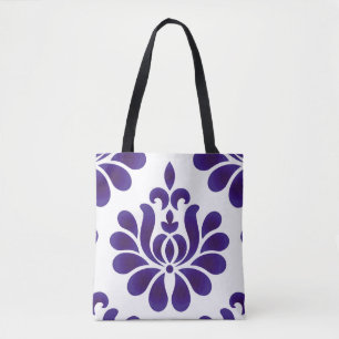 Abstraktes Blumen-Dekor-Ornament-Hintergrund Damas Tasche