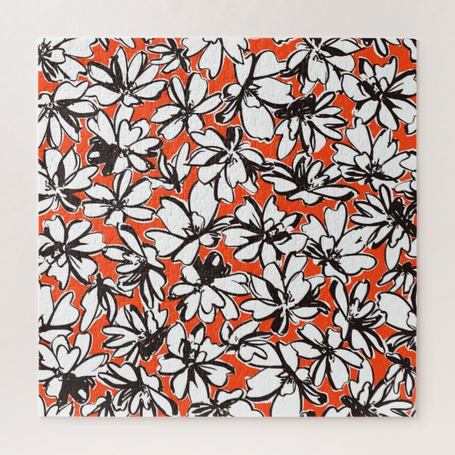 Abstraktes Blumen-Nahtlos-Muster-Material (Vertikal)