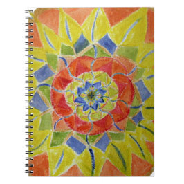 Abstraktes Blumendesign für Aquarellbilder Notizblock