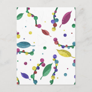 Abstraktes Blumendesign Postkarte