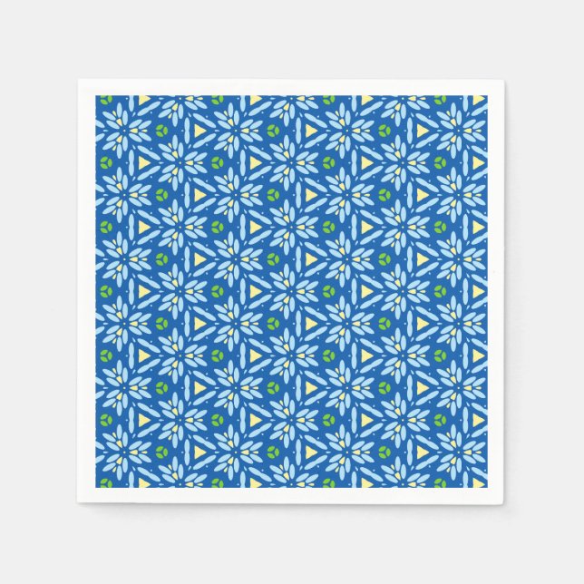 Abstraktes Blumendesign Serviette (Vorderseite)