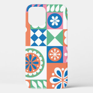 Abstraktes Blumendesign, skandinavisches Folklored Case-Mate iPhone Hülle