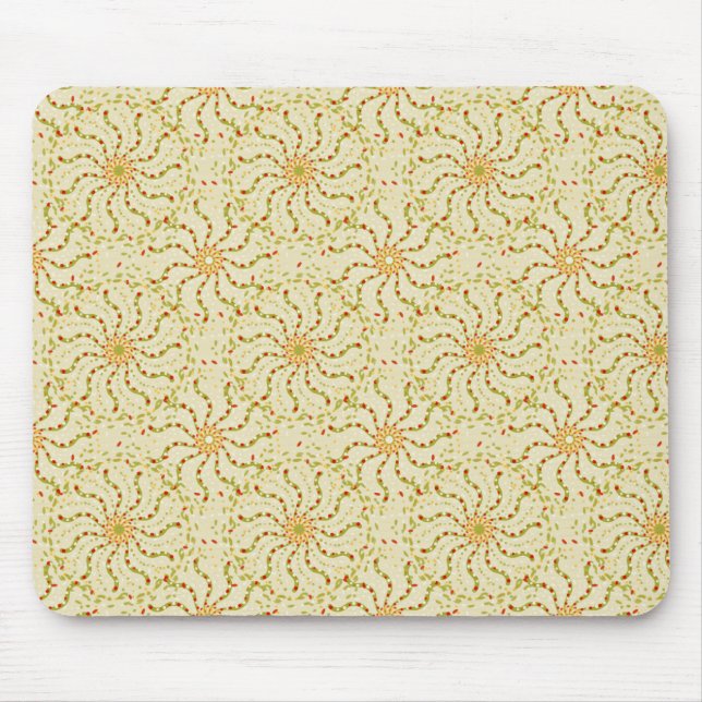 Abstraktes blumengeschmücktes Muster - leicht Mousepad (Vorne)