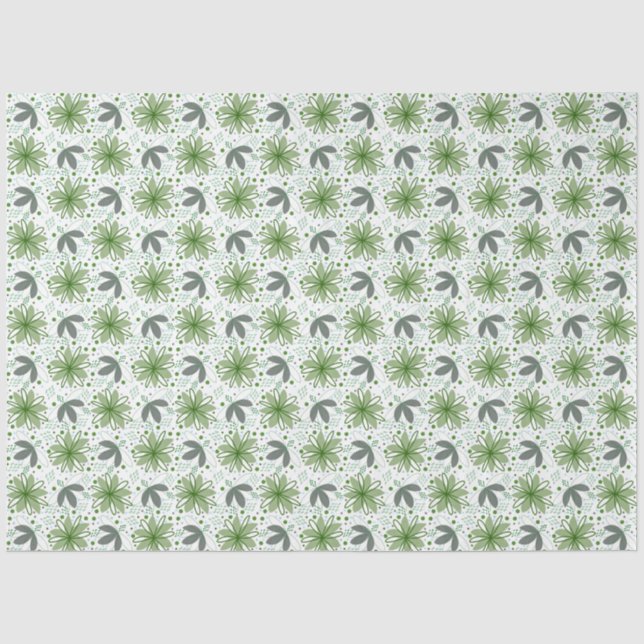 Abstraktes Blumengewebe Seidenpapier (Vorderseite)