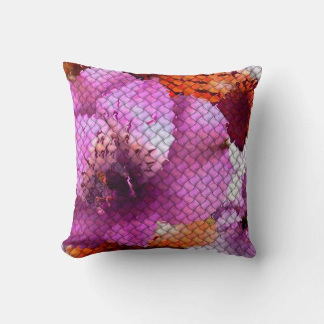 Abstraktes Blumenmosaik Kissen (Vorderseite)