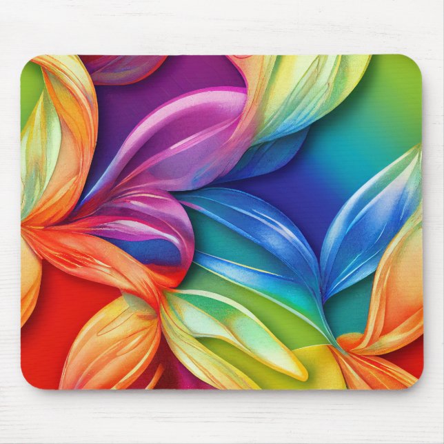 Abstraktes Blumenmousepad Mousepad (Vorne)