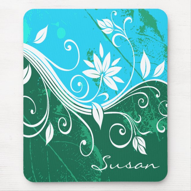 Abstraktes BlumenMousepad Mousepad (Vorne)