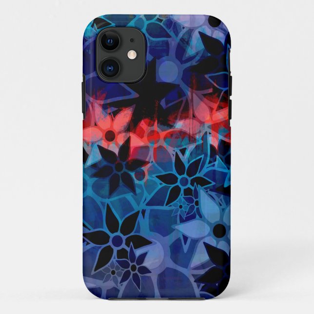Abstraktes Blumenmuster #2 Case-Mate iPhone Hülle (Rückseite)