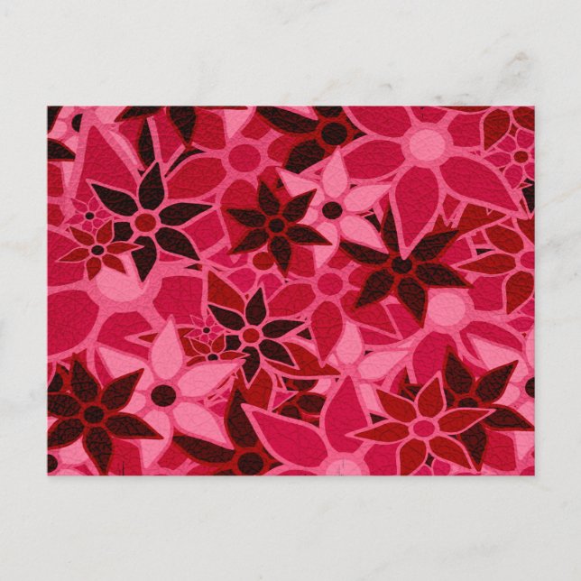 Abstraktes Blumenmuster #5 Postkarte (Vorderseite)