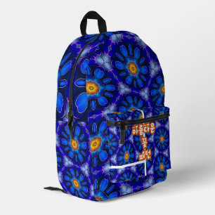 Abstraktes Blumenmuster Bedruckter Rucksack