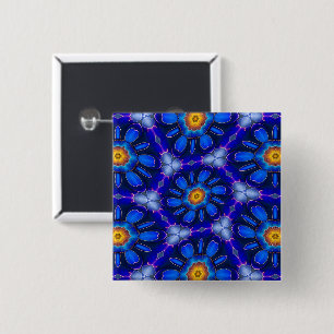 Abstraktes Blumenmuster Button