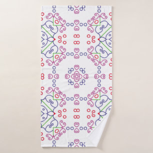 Abstraktes Blumenmuster, Design, Kunst, Zuhause Badehandtuch