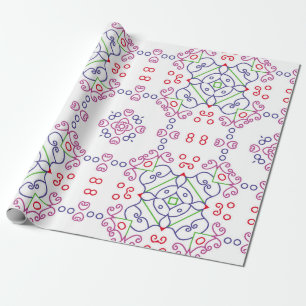 Abstraktes Blumenmuster, designabstrakt, kunst, Zu Geschenkpapier